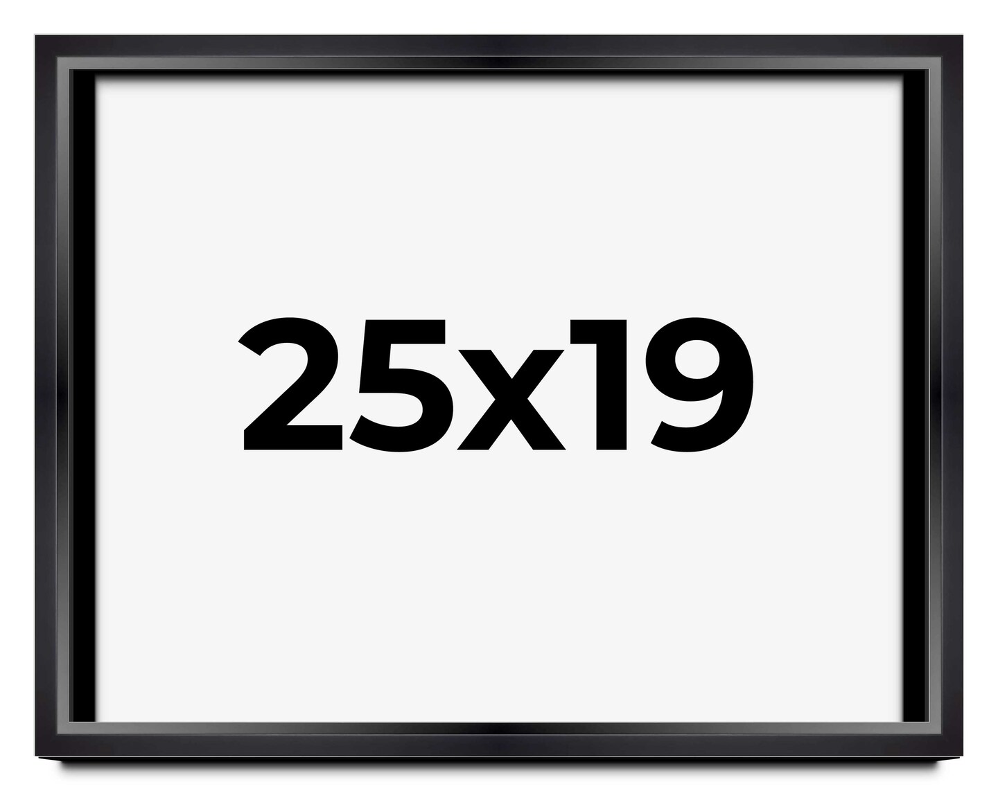 25x19 Minimalist Shadow Box Black Picture Frame - UV Acrylic, Backing, Hanging Hardware