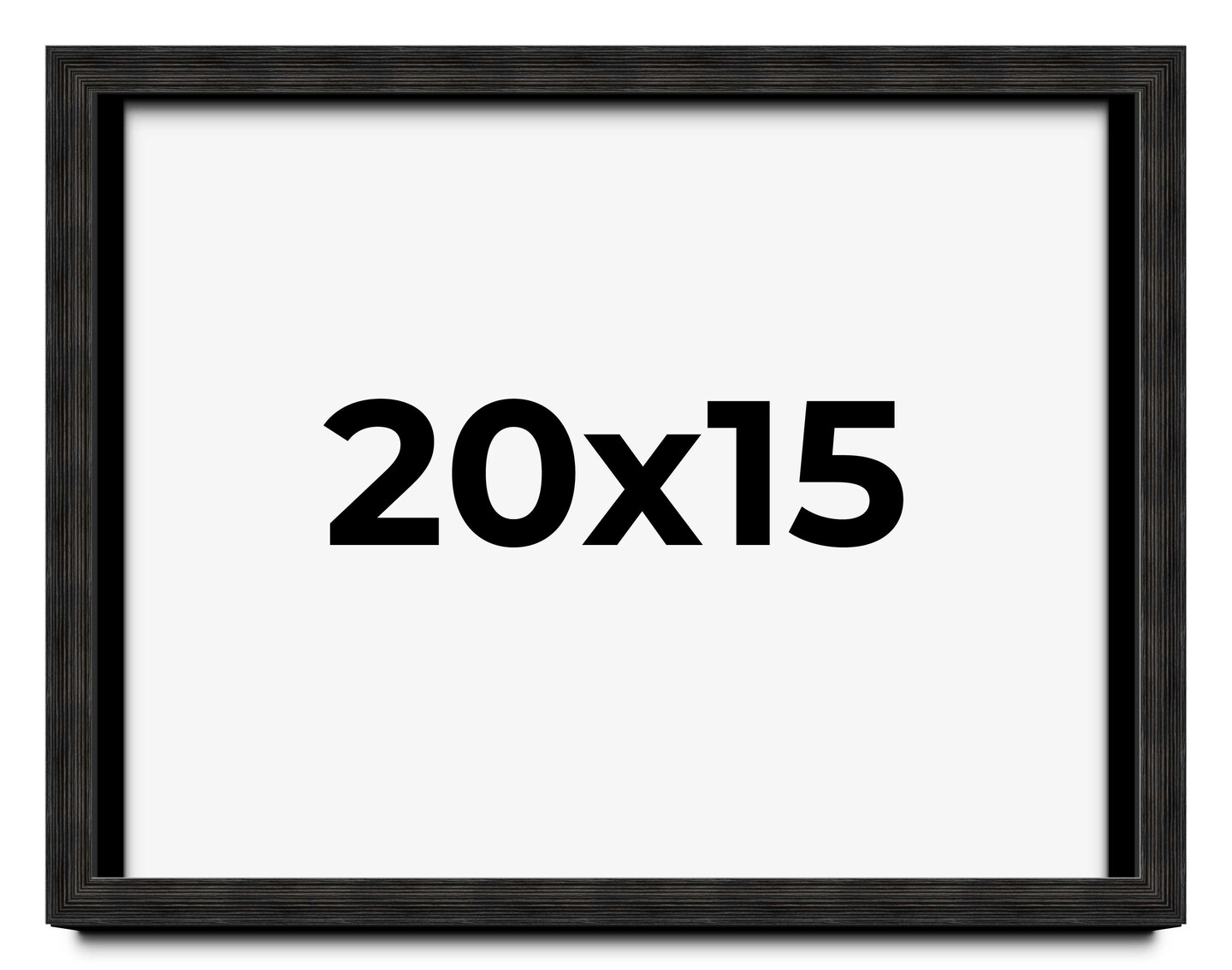 Barnwood Shadow Box Black Picture Frame - UV Acrylic, Backing Board, Hanging Hardware