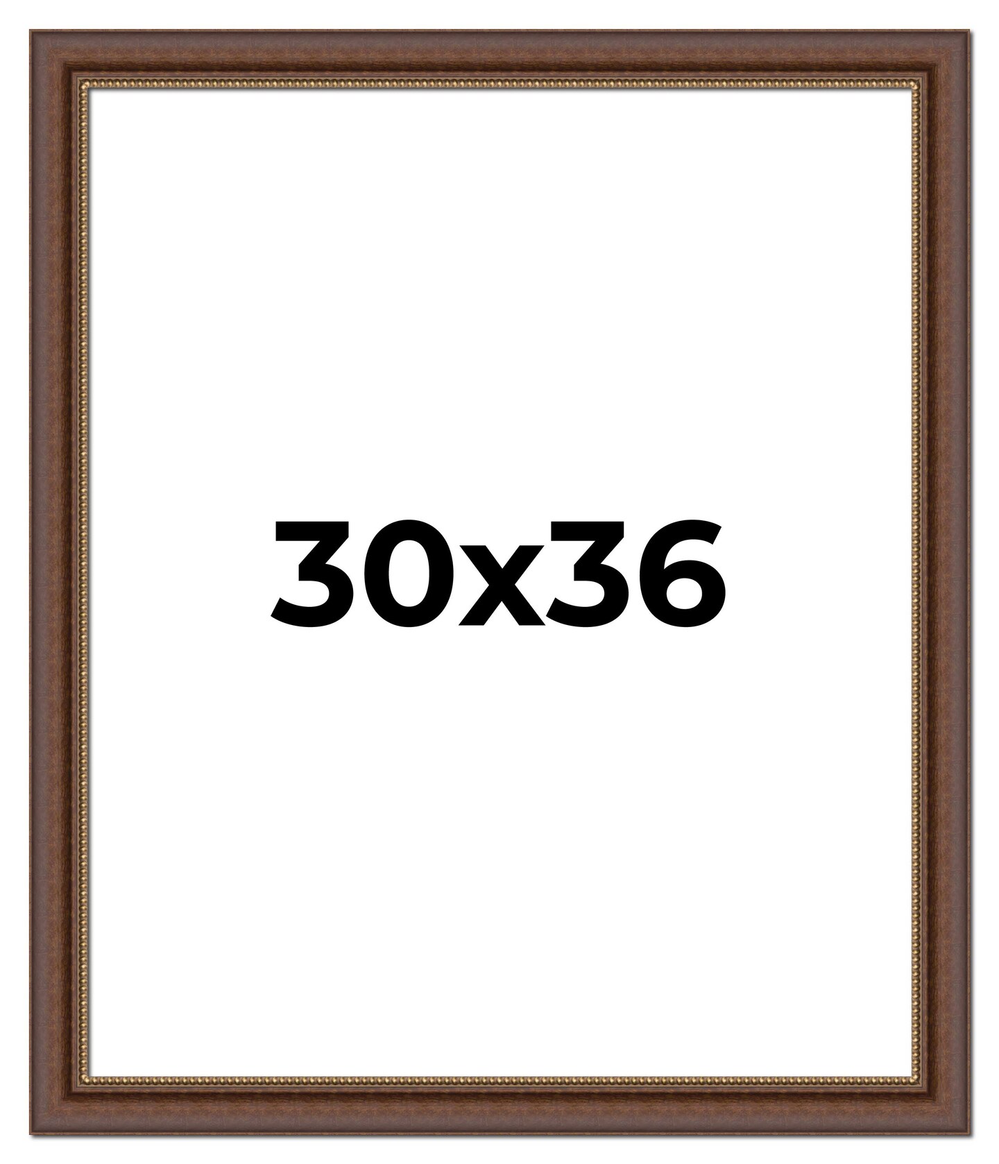 Traditional Brown Picture Frame - UV Acrylic, Foam Board Backing, Hanging Hardware