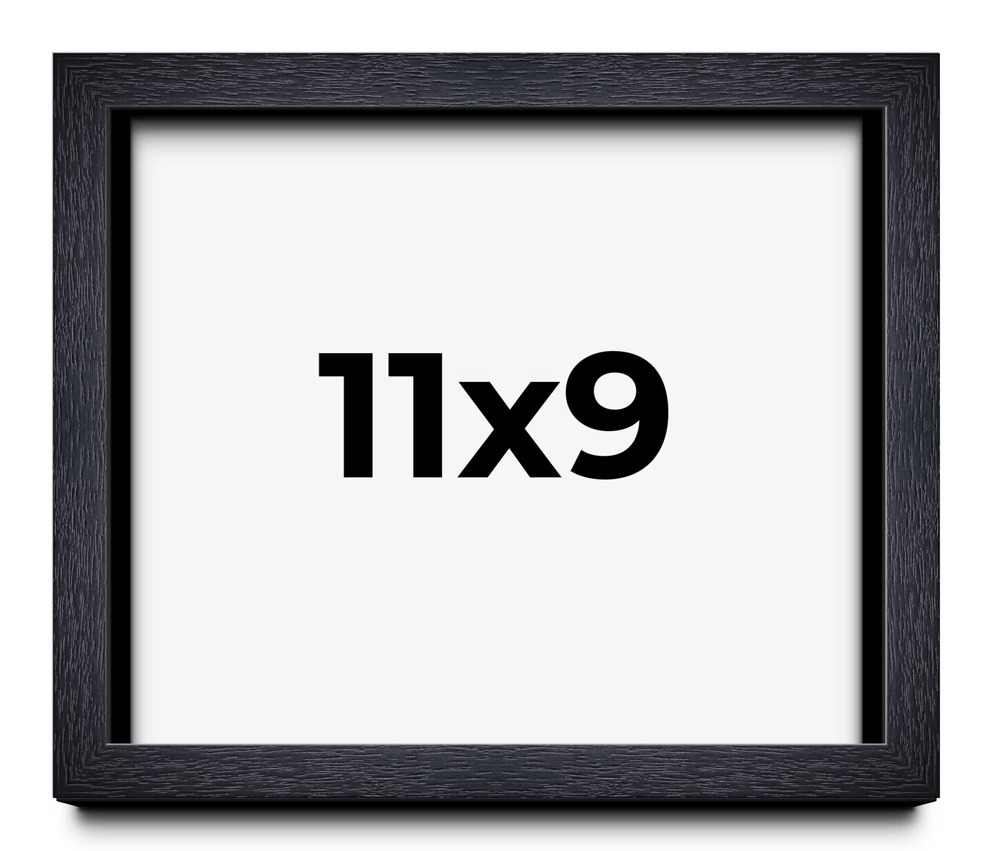 11x9 Shadow Box 1" Depth Black Picture Frame - UV Acrylic, Backing, Hanging Hardware