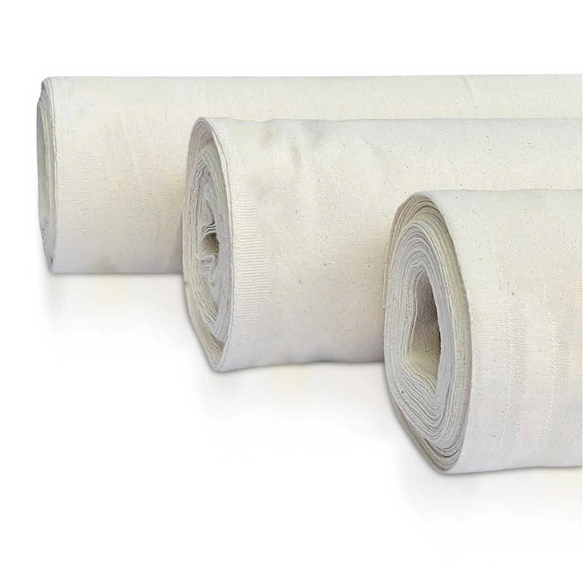 FabricLA Canvas Fabric Roll - 7oz Weight - 62" Wide Cotton Canvas Fabric by the Yard | Premium Duck Cloth for Painting, Upholstery, & Crafts | Natural