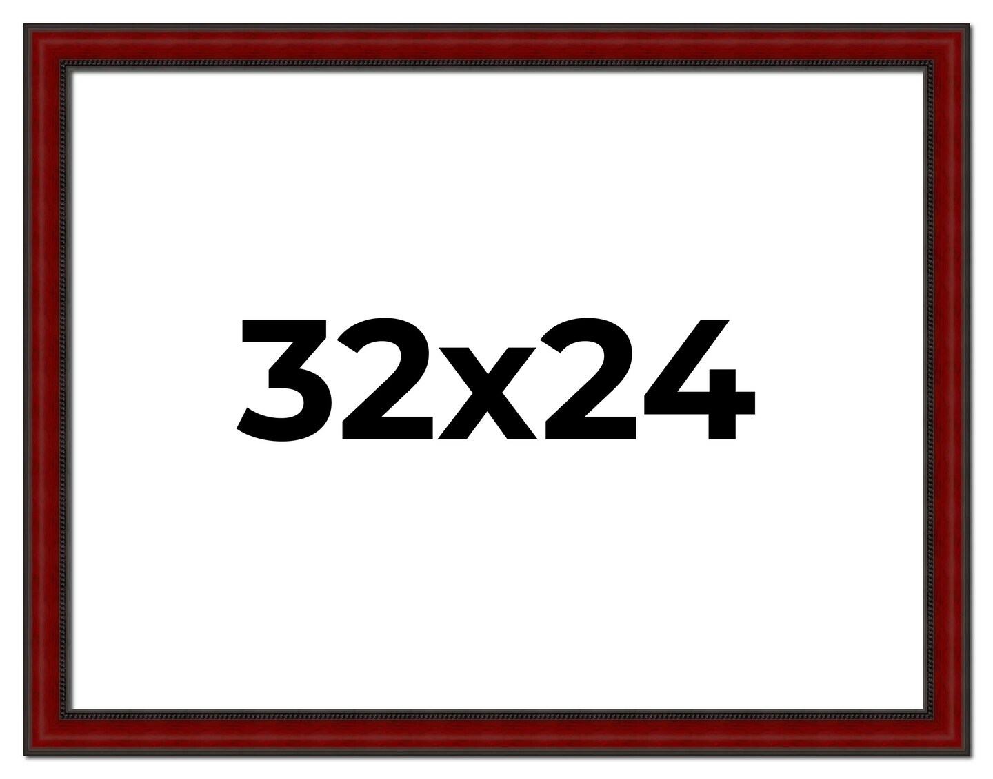24x32 Weathered Picture Frame with UV-Resistant Acrylic &#x26; Acid Free Backing, Available in 5 Finishes - Black, Gold, Red, White, Natural