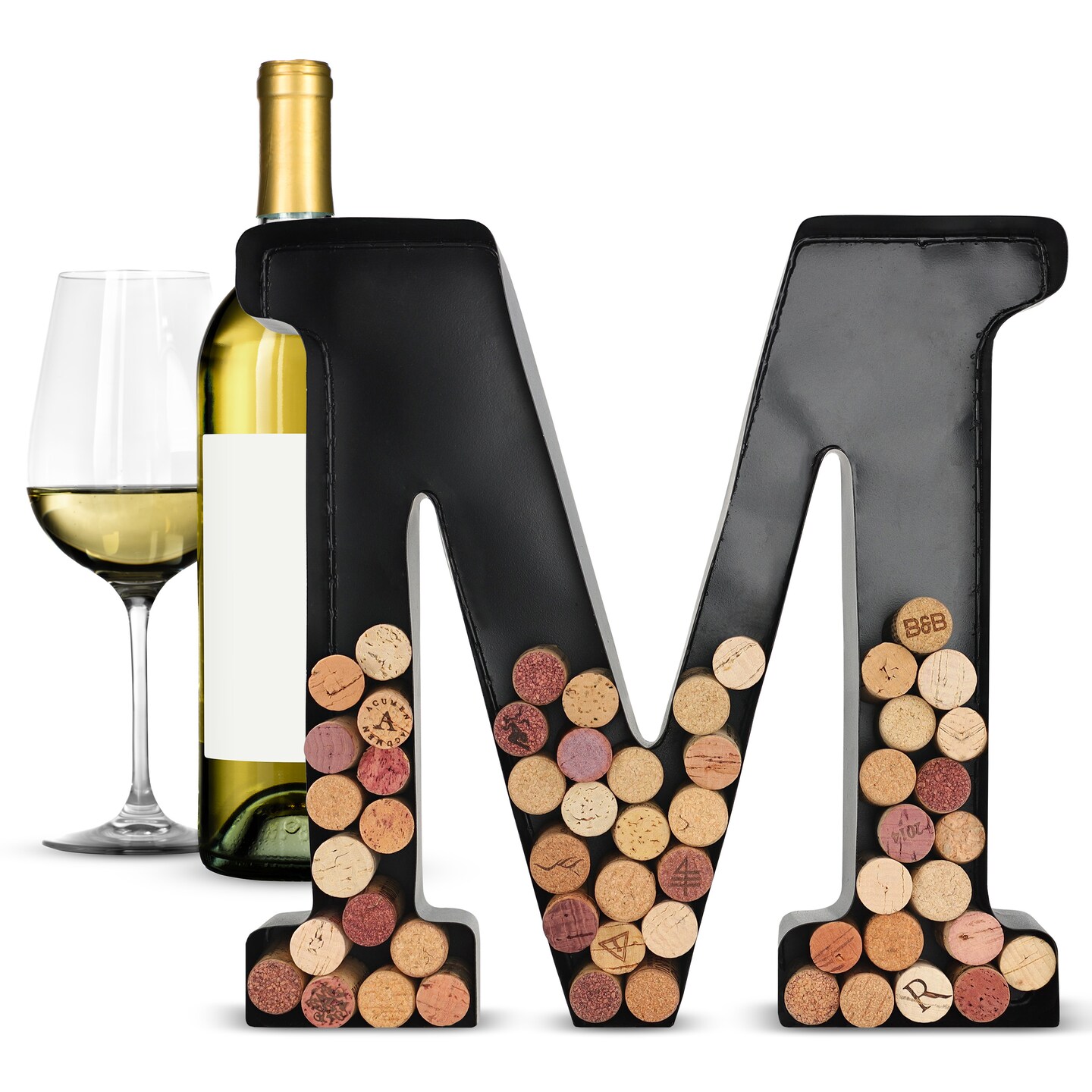G Francis Letter Wine Cork Holder Decor Metal Container for Wine Corks Hanging