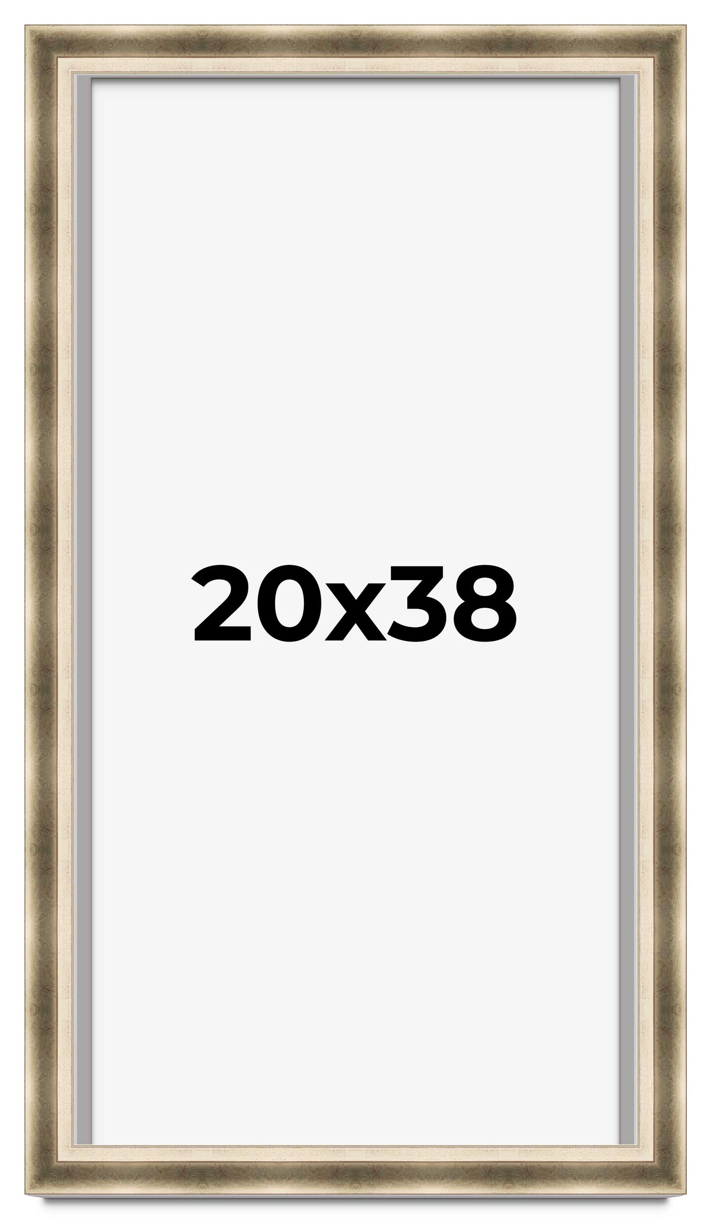 20x38 Deep Shadow Box Picture Frame with UV-Resistant Acrylic &#x26; Acid Free Backing, Available in 4 Finishes - Gold, Silver, Brown, White