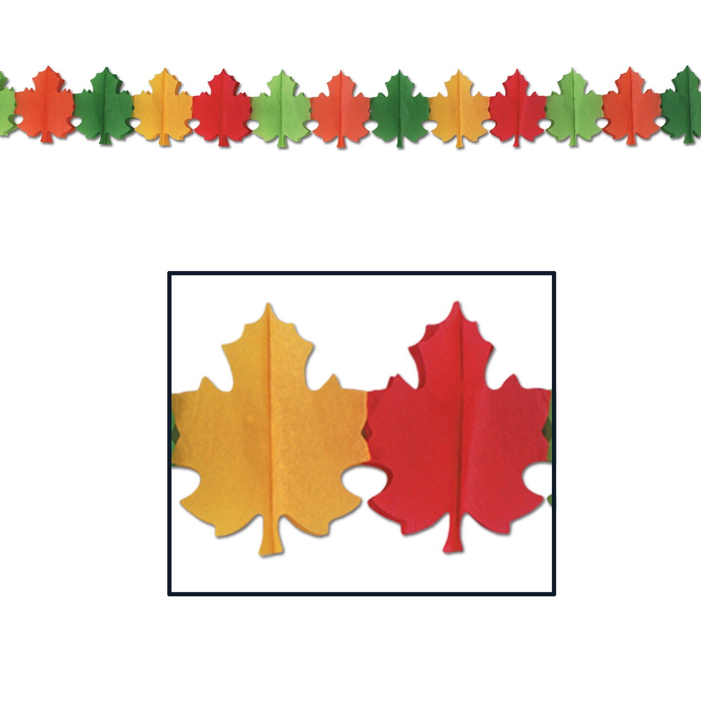 Beistle 9in. x 12Feet Standard Fall Leaf Garland - 12 Pack