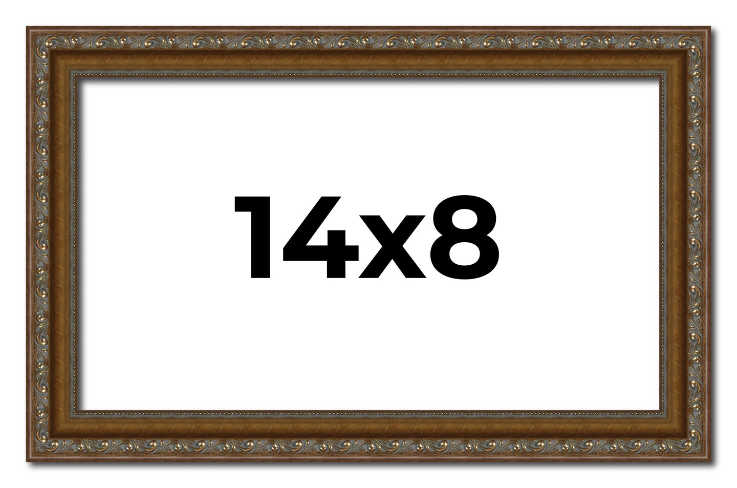 14x8 Sculpted Gold Picture Frame - UV Acrylic, Foam Board Backing ...
