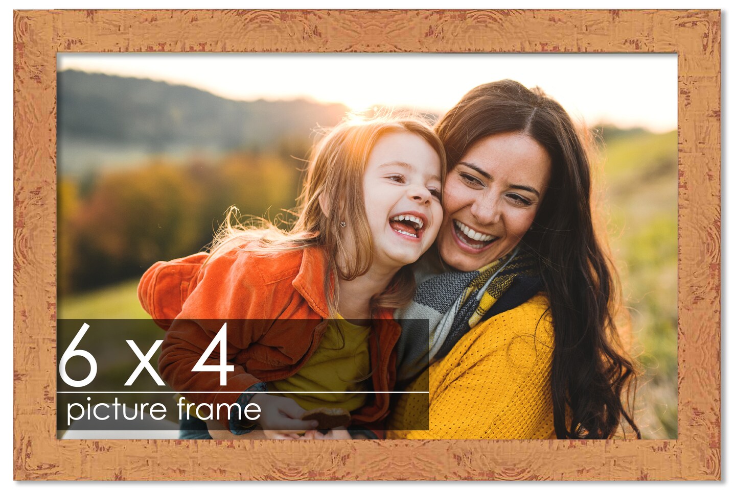 4x6 Shabby Chic Picture Frame with UV-Resistant Acrylic & Acid