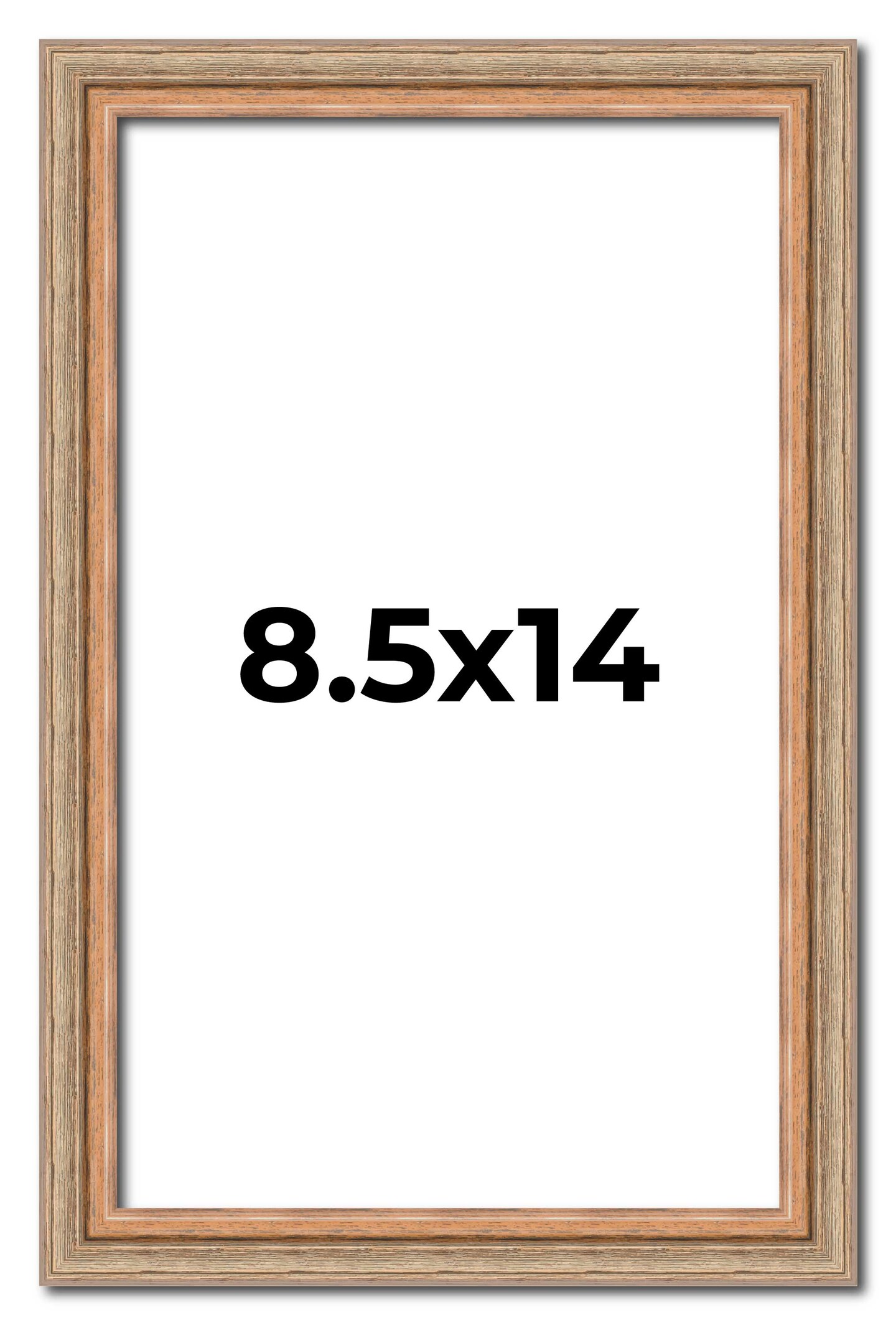 Photo Size Deco Brown Picture Frame - UV Acrylic, Foam Board Backing, Hanging Hardware