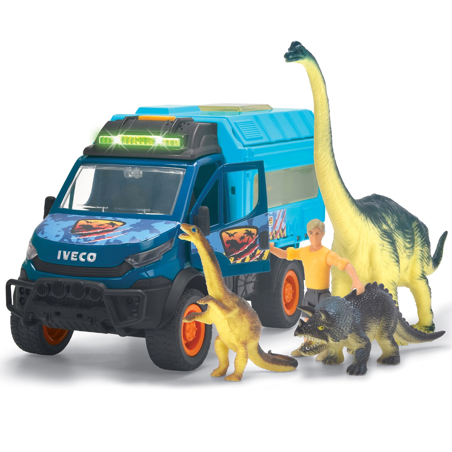 Dickie Toys Playlife Hymer B Class – Camping-car Mercedes échelle 1:24, 30 Cm, Accessoires, Personnage, Lumières, Jouet 3 Ans+