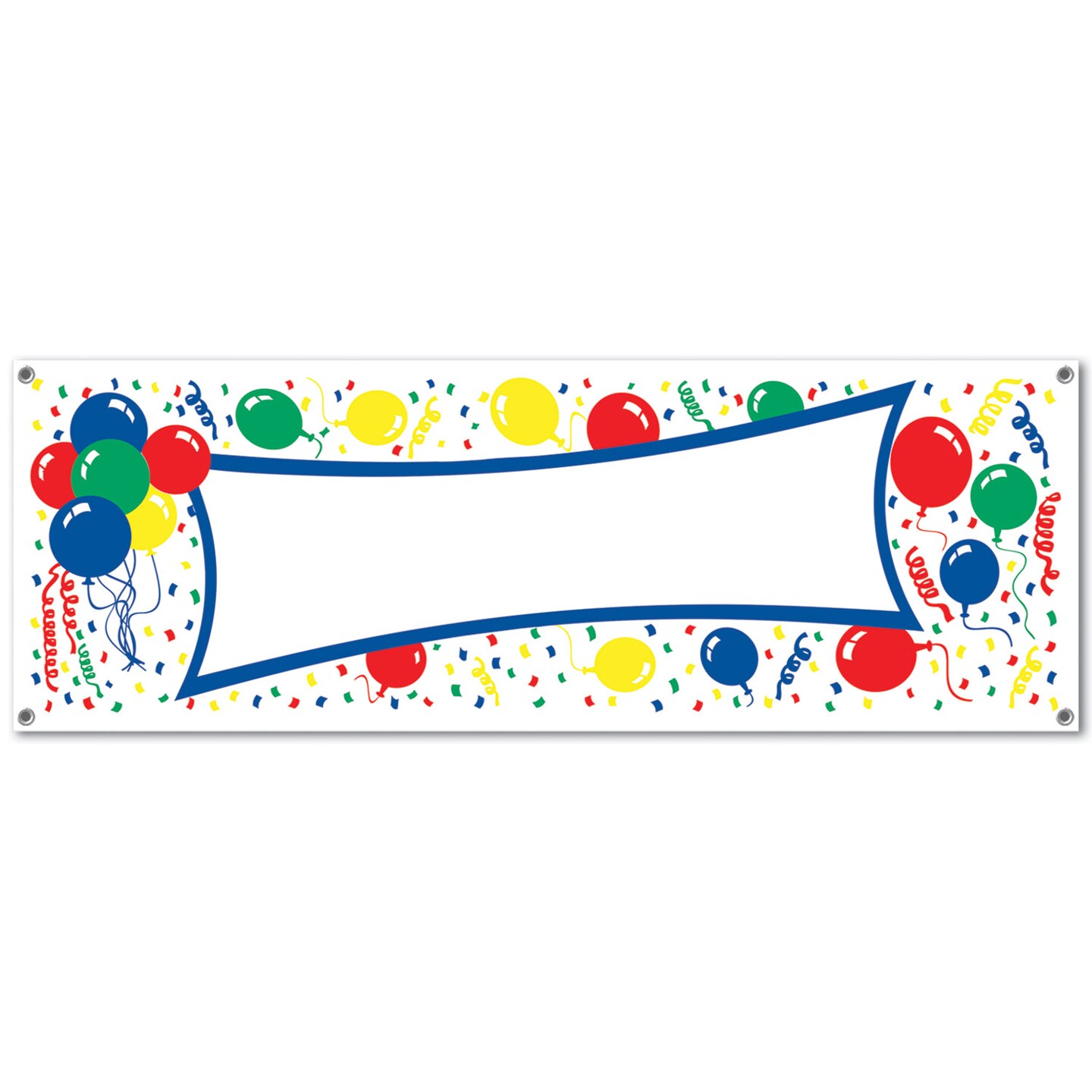 Beistle 5Feet x 21in. Balloons Sign Banner - 12 Pack