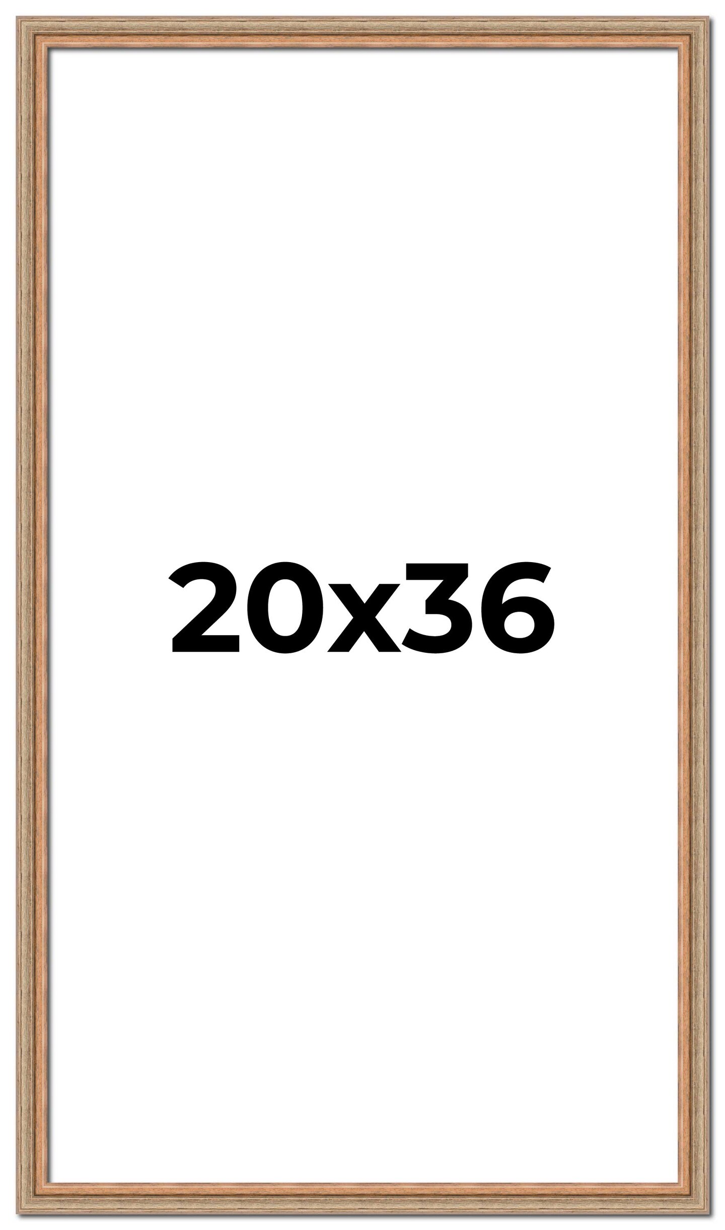 Deco Brown Picture Frame - UV Acrylic, Foam Board Backing, Hanging Hardware