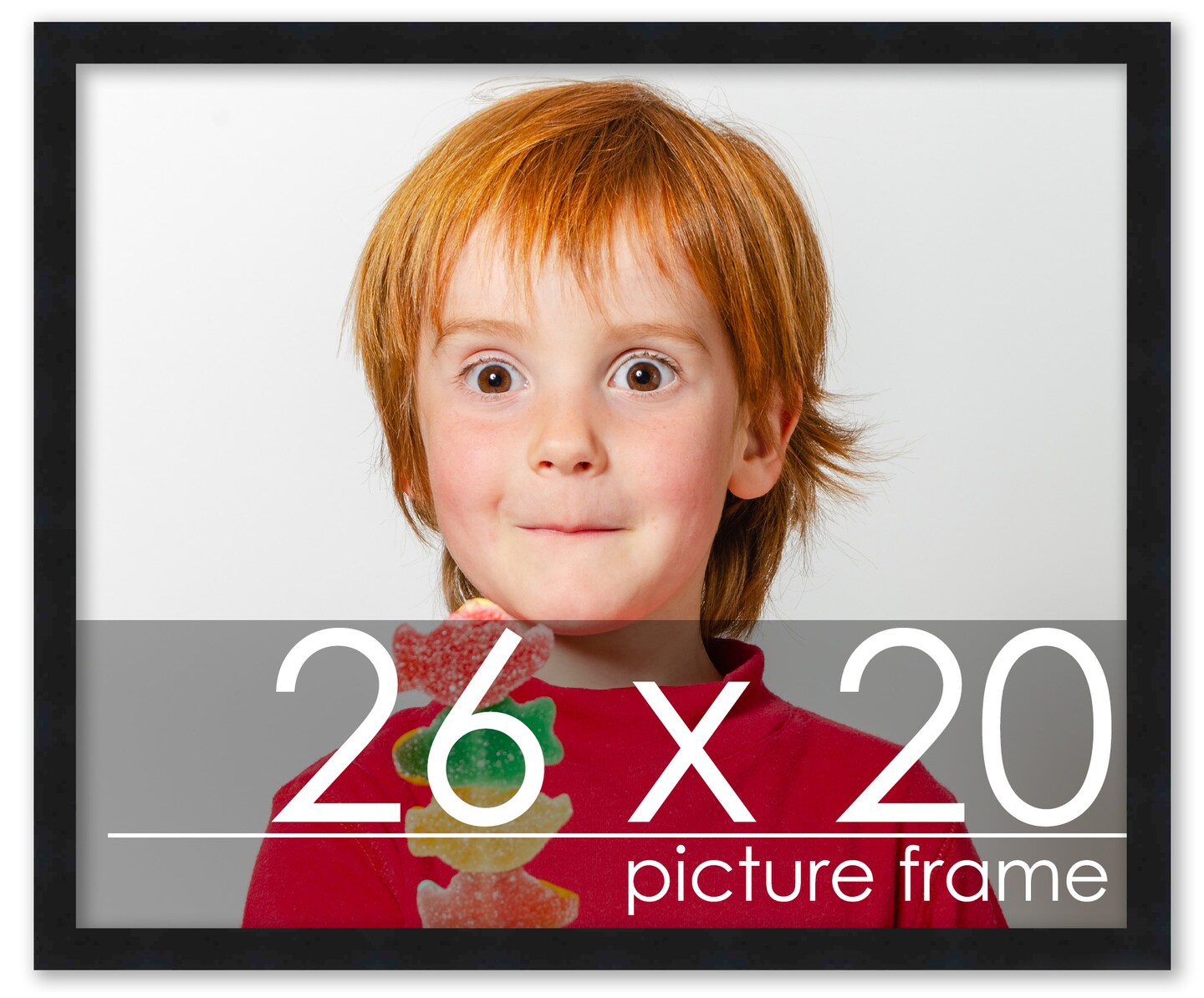 26x20 Solid Wood Picture Frame with UV-Resistant Acrylic & Acid-Free Backing, Available in 6 Finishes: Matte Black, Matte White, Metallic Bronze, Silver, Natural Wood Grain & Mahogany