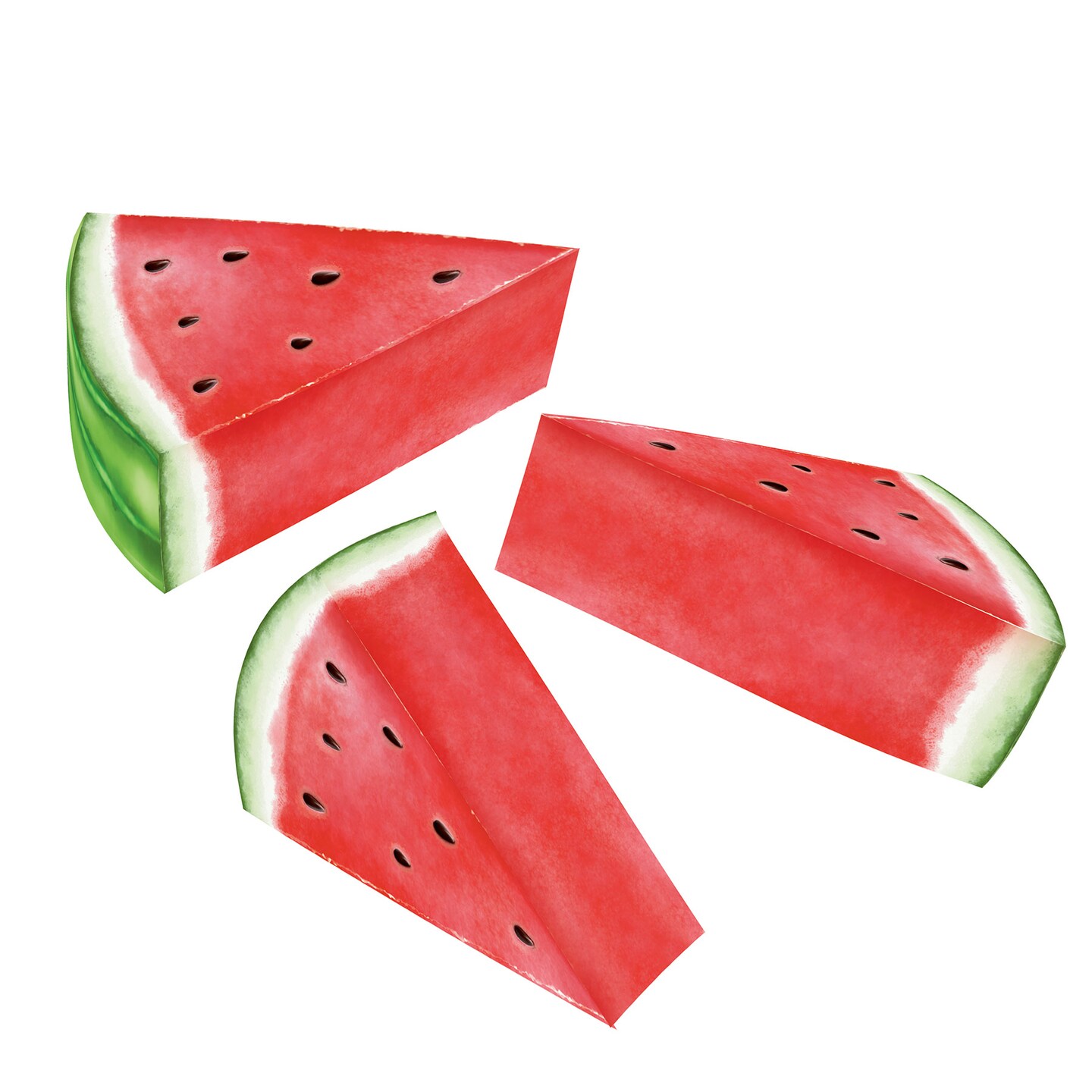 Beistle 5&#xBD;in. x 4&#xBD;in. 3-D Watermelon Centerpieces - 12 Pack