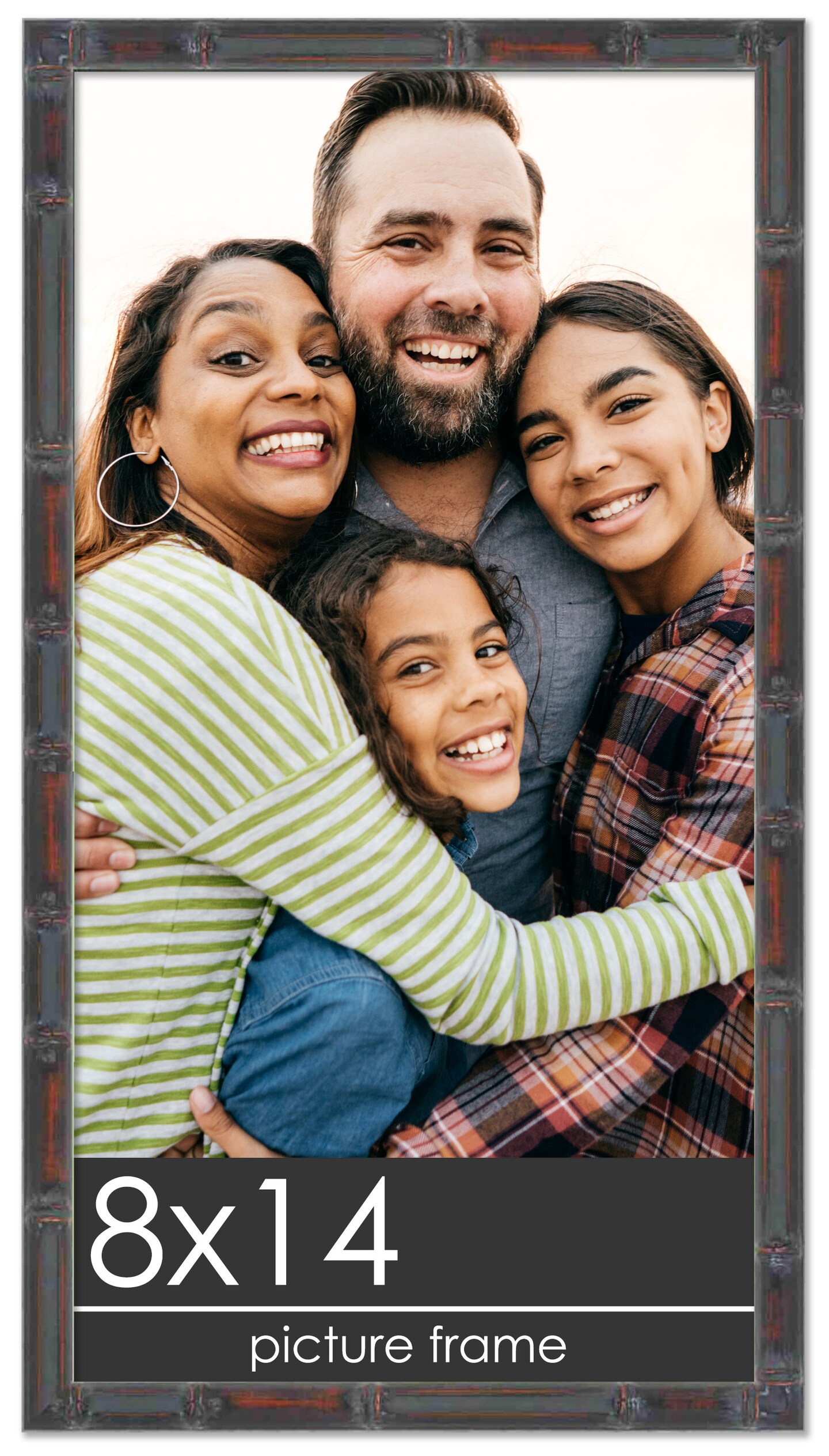 8x14 Thin Bamboo Picture Frame with UV-Resistant Acrylic & Acid