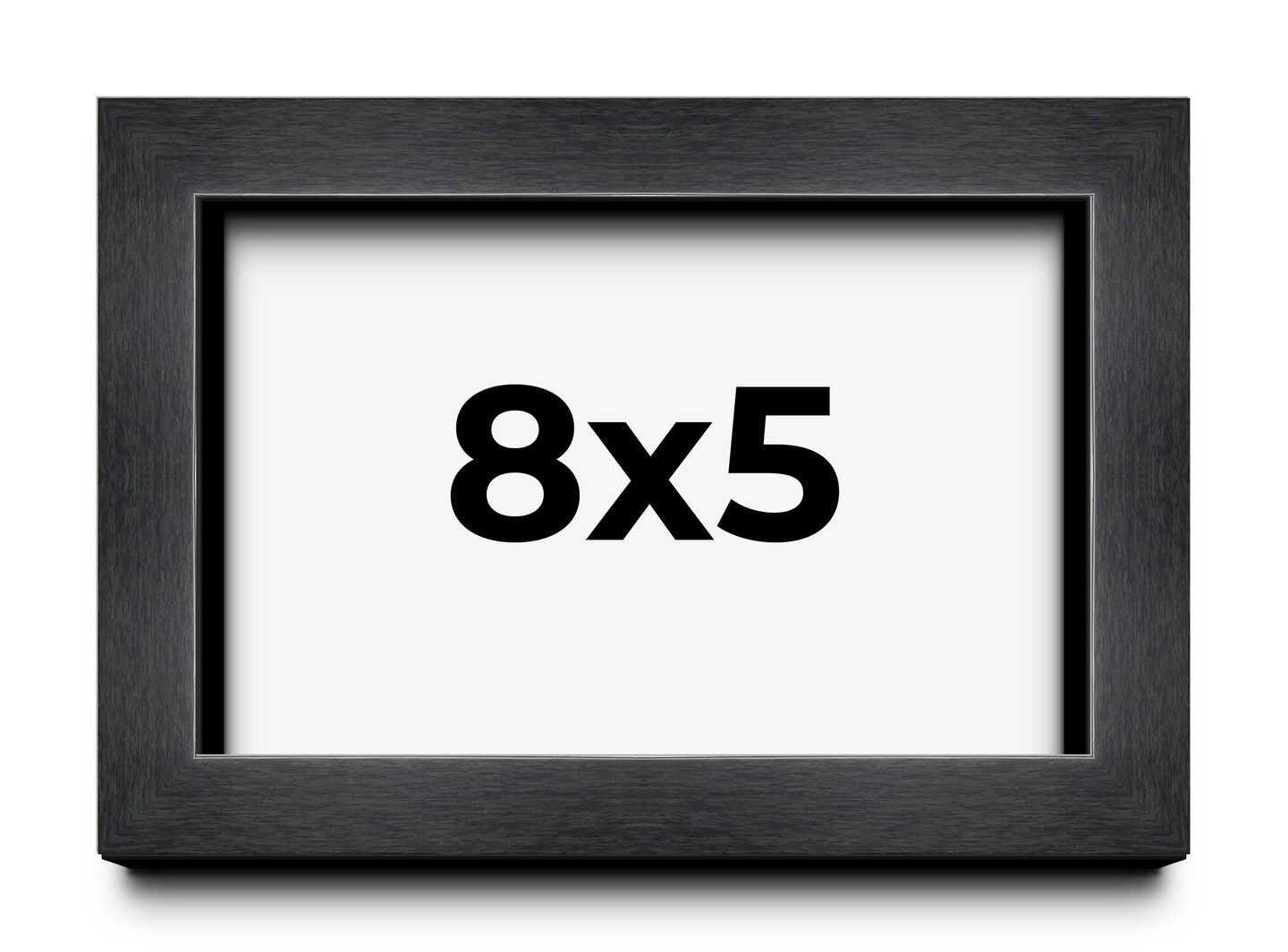 Photo Size Shadow Box 3/4" Depth Grey Picture Frame - UV Acrylic, Backing, Hanging Hardware