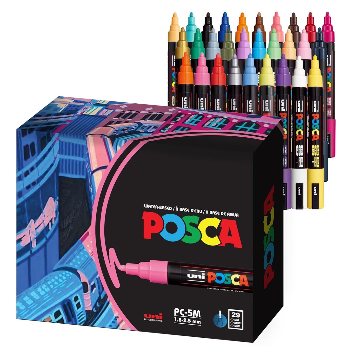 Pc 5m Acrylic Paint Posca Pens 50 Pack Posca Acrylic Paint