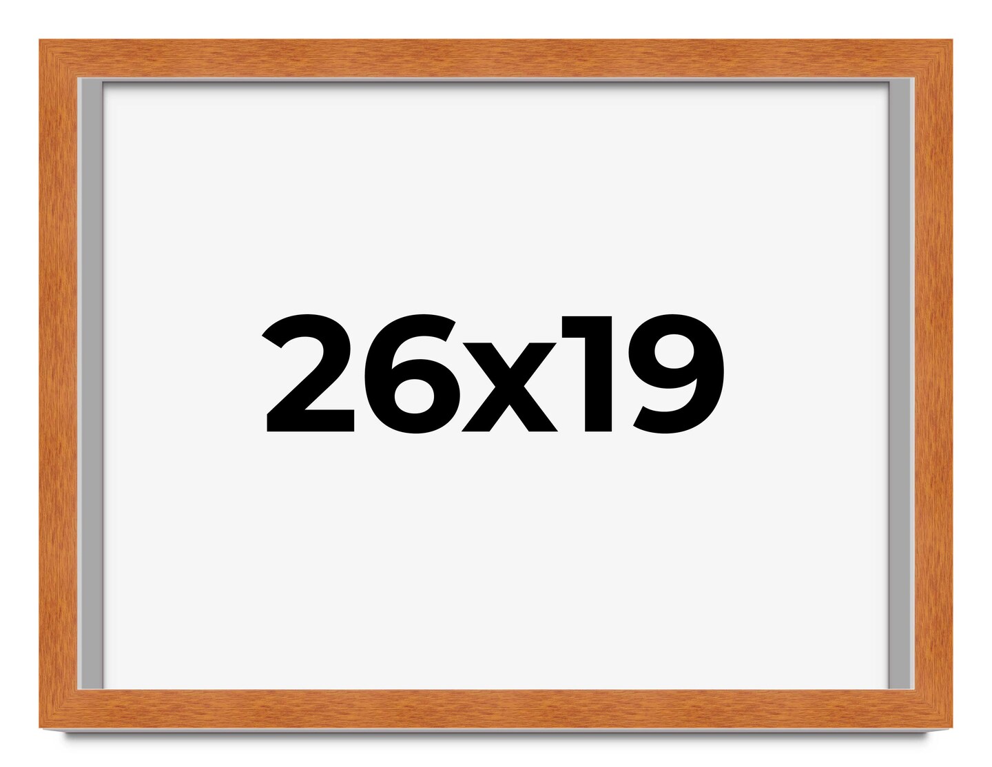 Flat Brown Picture Frame - UV Acrylic, Backing Board, Hanging Hardware Included