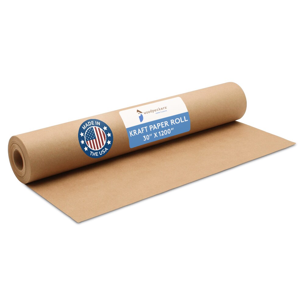 Jumbo Brown Craft Paper Roll, Multiple Sizes, for Gift Wrap| Woodpeckers