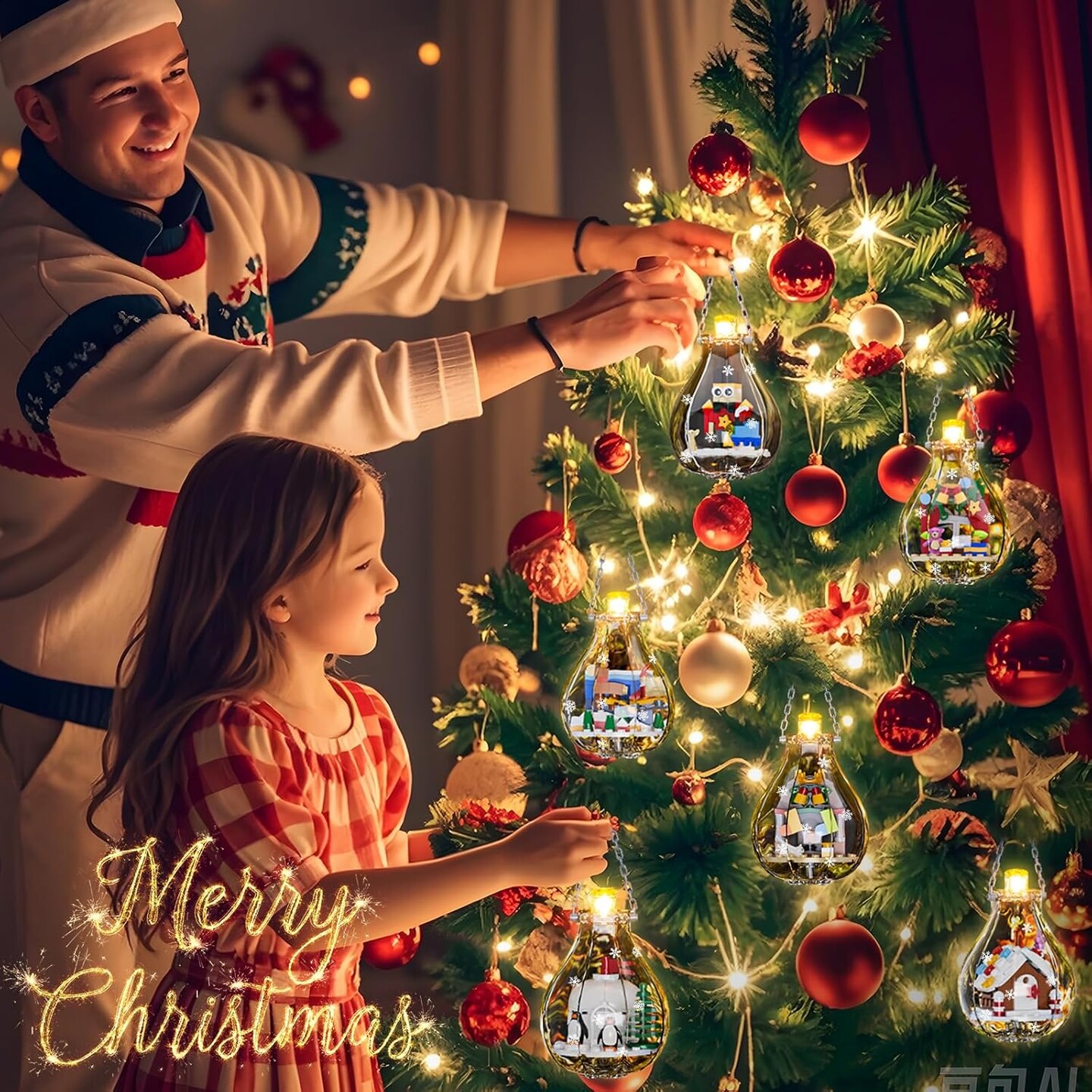 6 Pack Christmas Tree D&#xE9;cor with Santa Claus Elk Nutcracker Penguin Christmas Ornaments