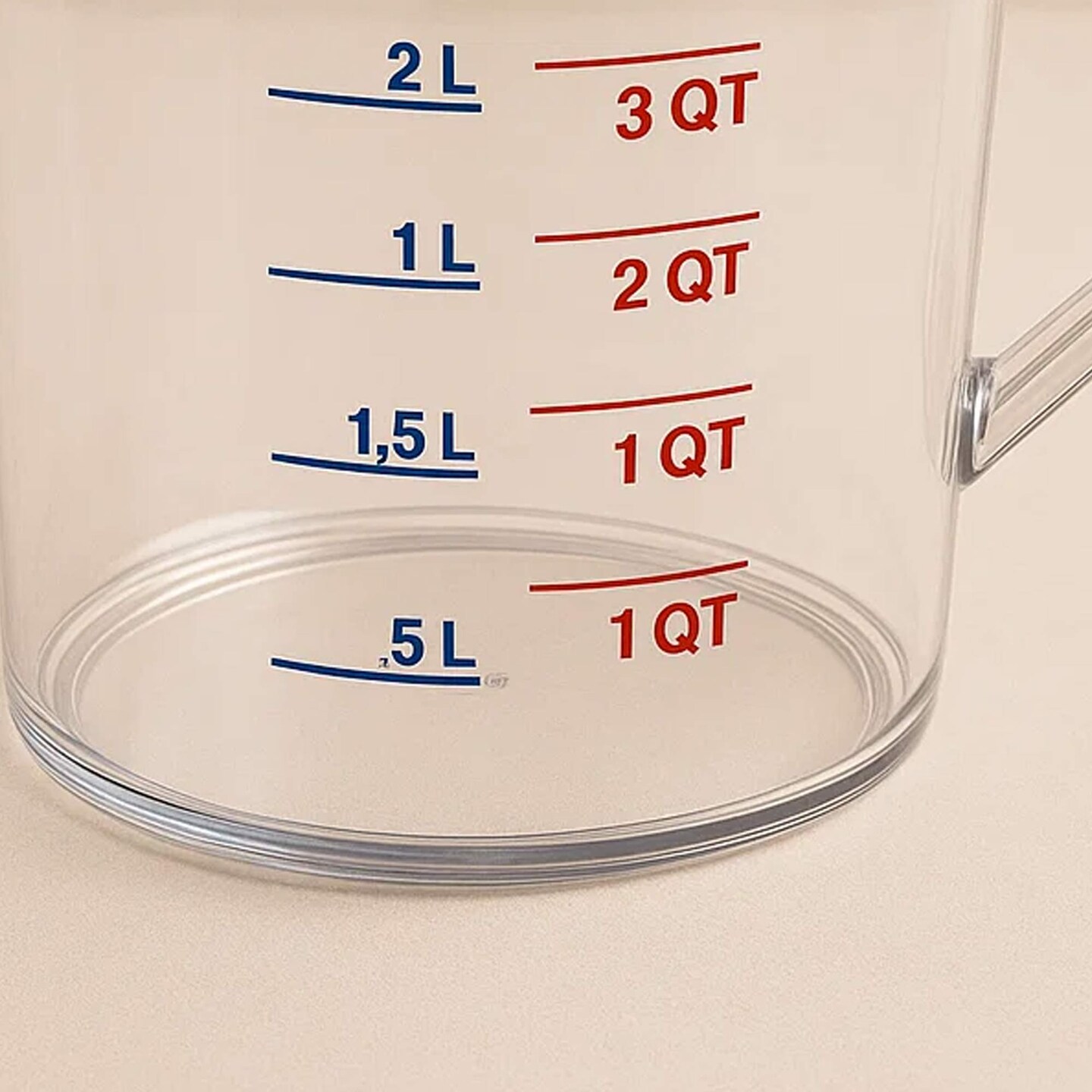 Clear Polycarbonate Measuring Cup 4 Quart Capacity