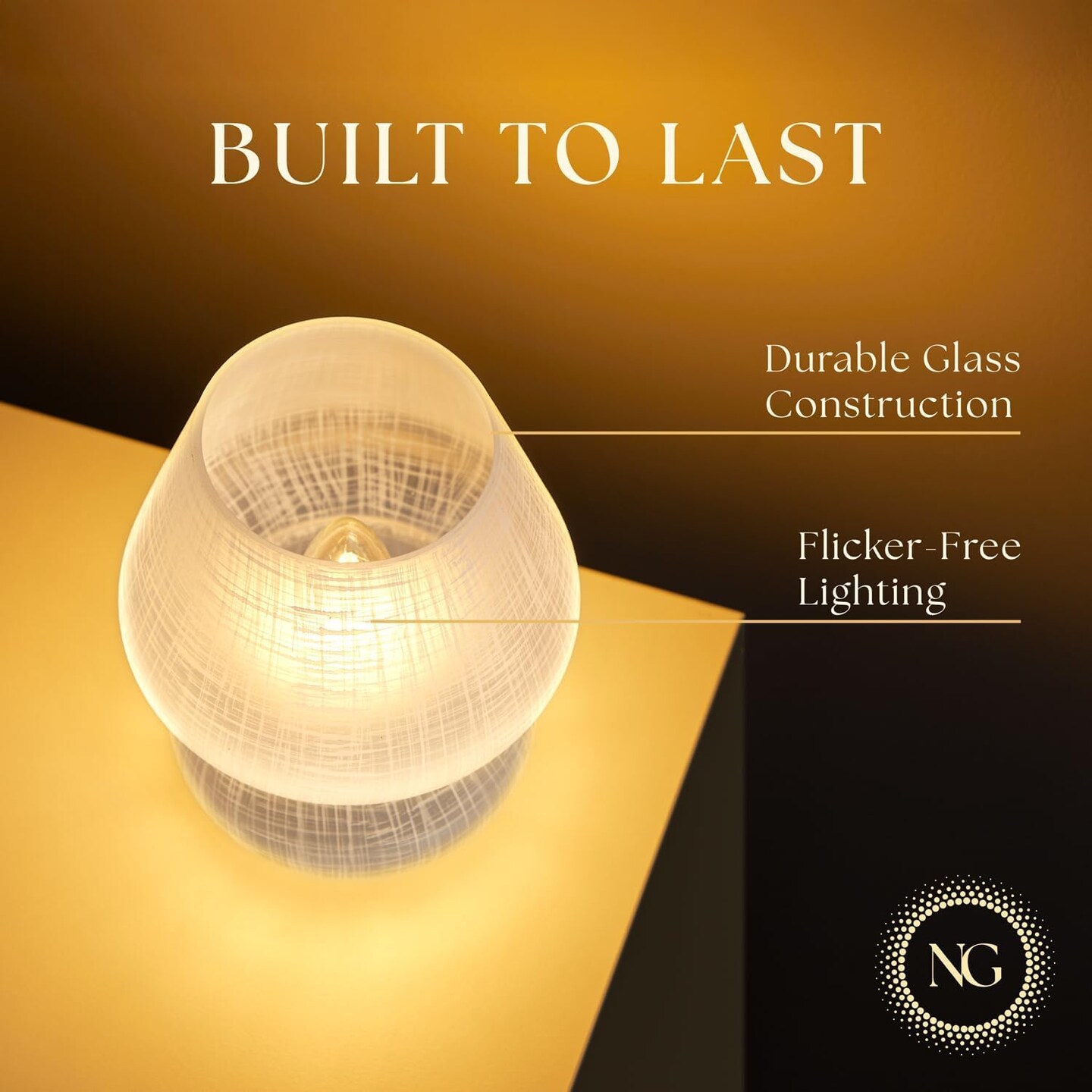 Next Glow Mushroom Lamp - Retro Funky Aesthetic LED Table Lamp, Dimmable E26 Socket Bulb