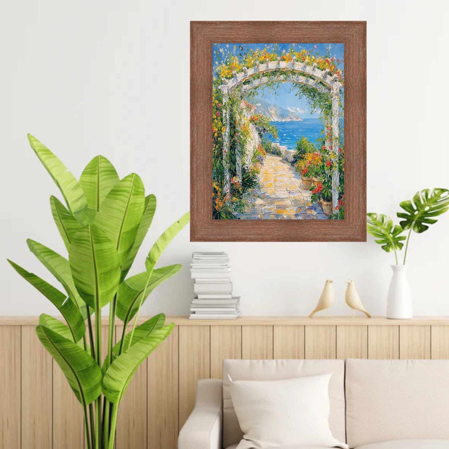 Rust Brown Grain Barnwood Picture Frame 40x40 frame