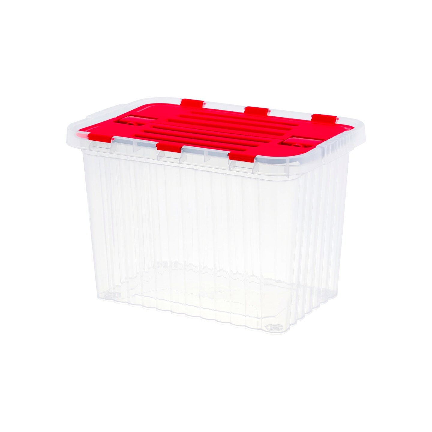 Superio Storage Box with Hinged Lids, Plastic Container Bins for Organizing with Attached Lid, Stackable Crates, BPA Free, Organizers for Home, Office, Dorm