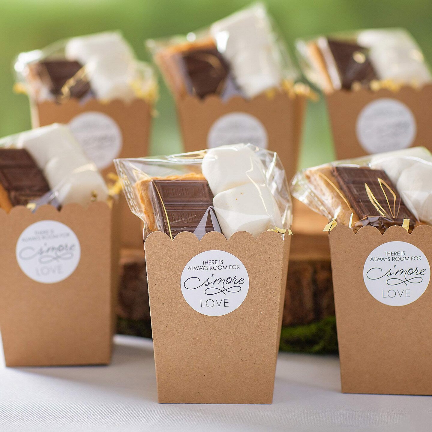 1 1/2&#x22;Bulk 100 Pc S&#x27;more Love Wedding Favor Sticker Roll