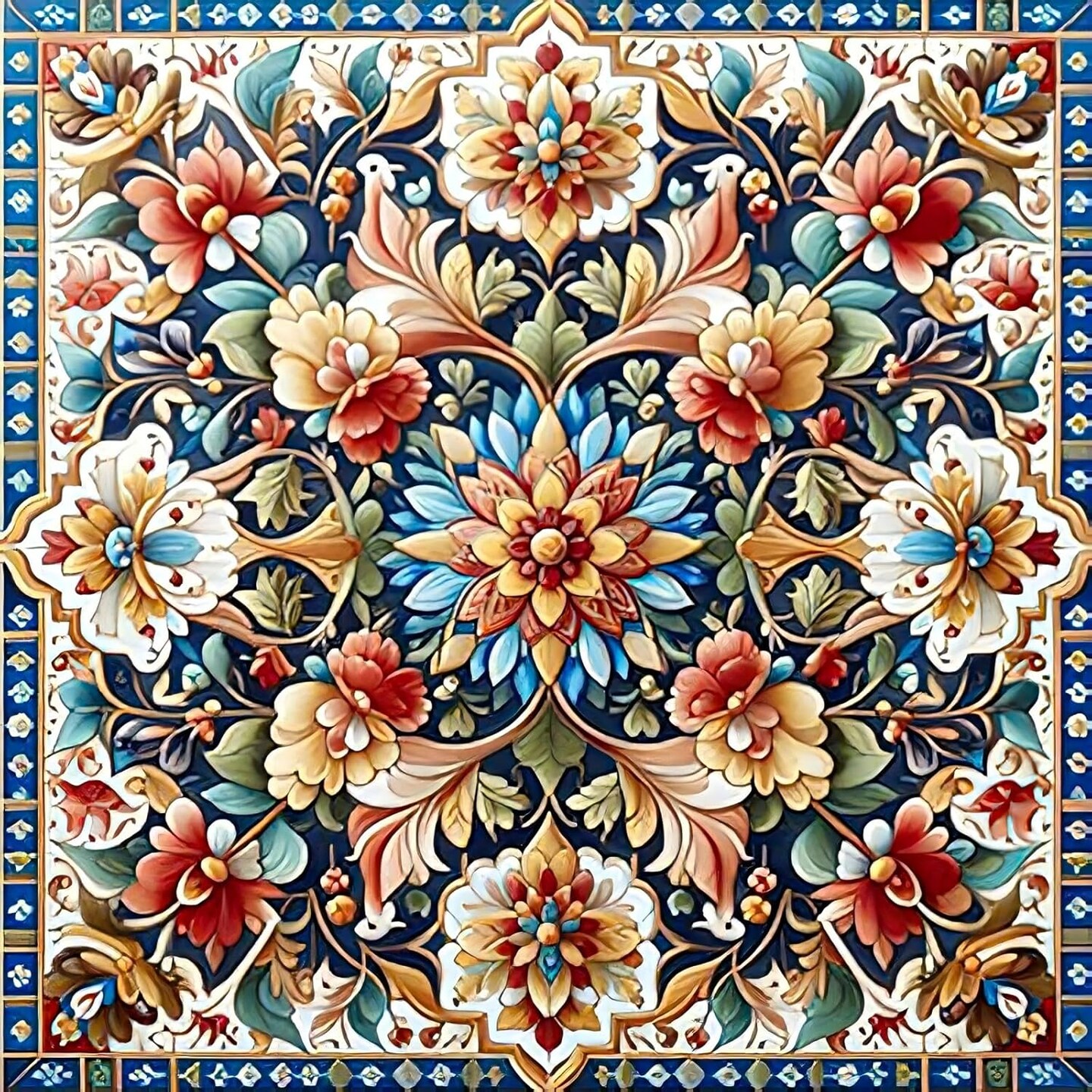 5D Mandala Diamond Painting Kits, Flower Diamond Art Painting Kits for Adults DIY Full Drill Diamond Dots Crystal Craft Kits for Home Wall Decor Gifts 11.8x11.8 inch