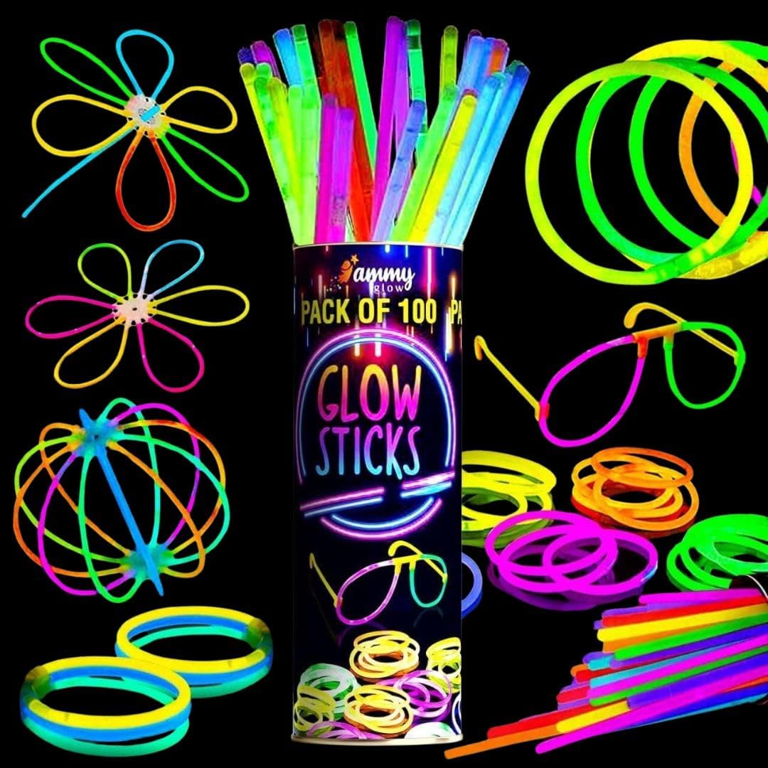 205pc Glow Sticks Bulk Party Pack - Party Favors for Kids 4-8, Glow in The Dark Party Supplies - Eye Glasses, Bracelets & Necklaces - Wedding Favors, Easter Basket Essentials