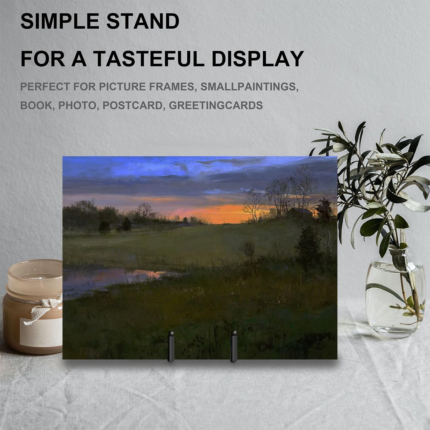 Plate Stands for Display, 5 Pack 6 Inch Plate Holder Display Stands, Metal Frame holder stand for Book, Picture, Decorative Plate, Photo and Platter, Tabletop Art
