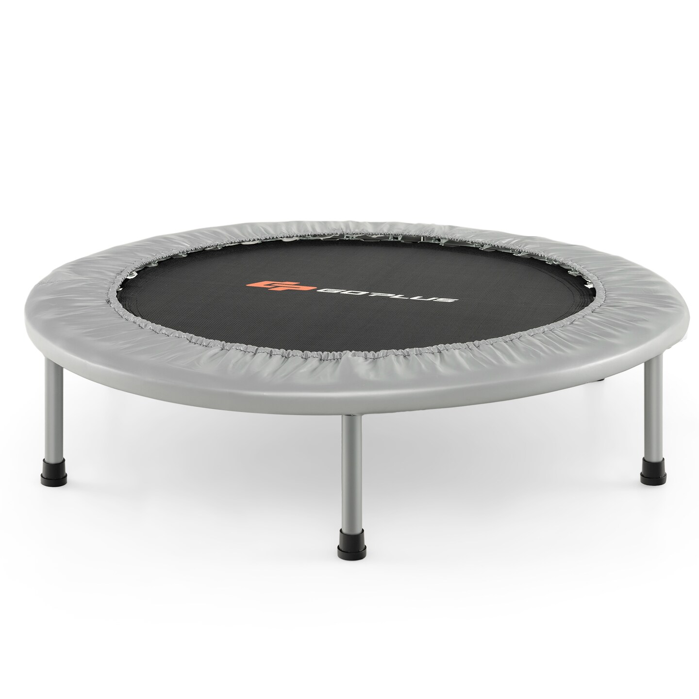 Portable 38 Inch Folding Trampoline with Safety Features for Home Workout