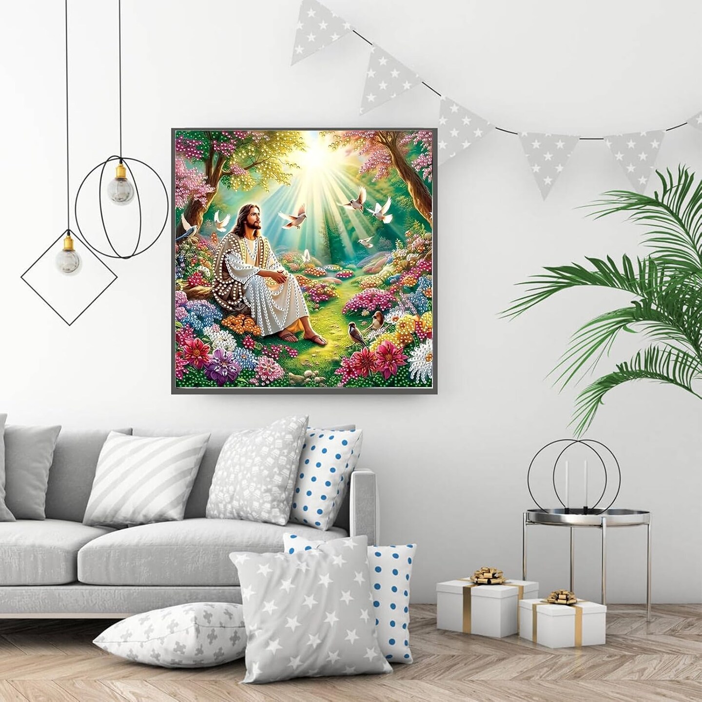 Kit Diamond Painting Jésus 5D - 30x40 Cm - Loisir Créatif Adulte Avec Diamants Et Outils Inclus