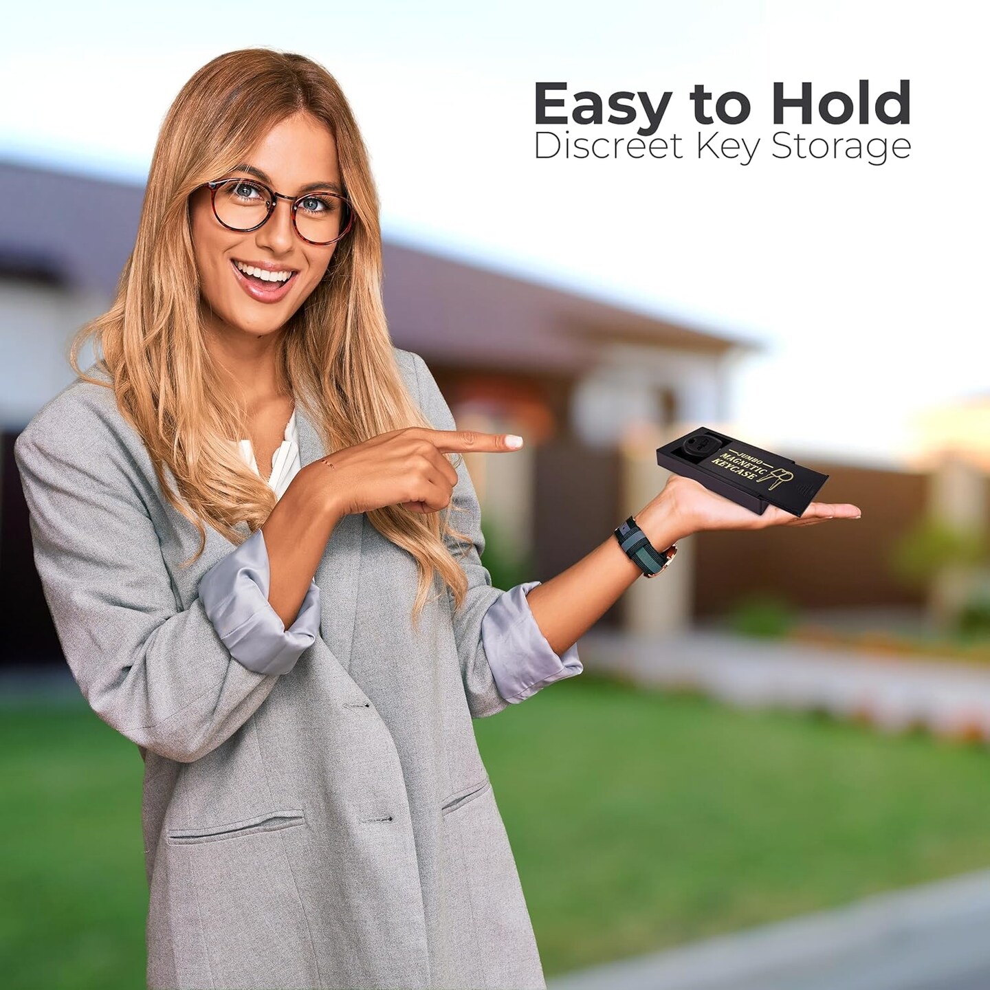 Hide A Key Magnetic Key Holder Under Car - So You Never Lock Out - Plastic Magnet Key Hider to Store a Spare Key for Your Home, Storage, Office, or Vehicle - 2 Pack