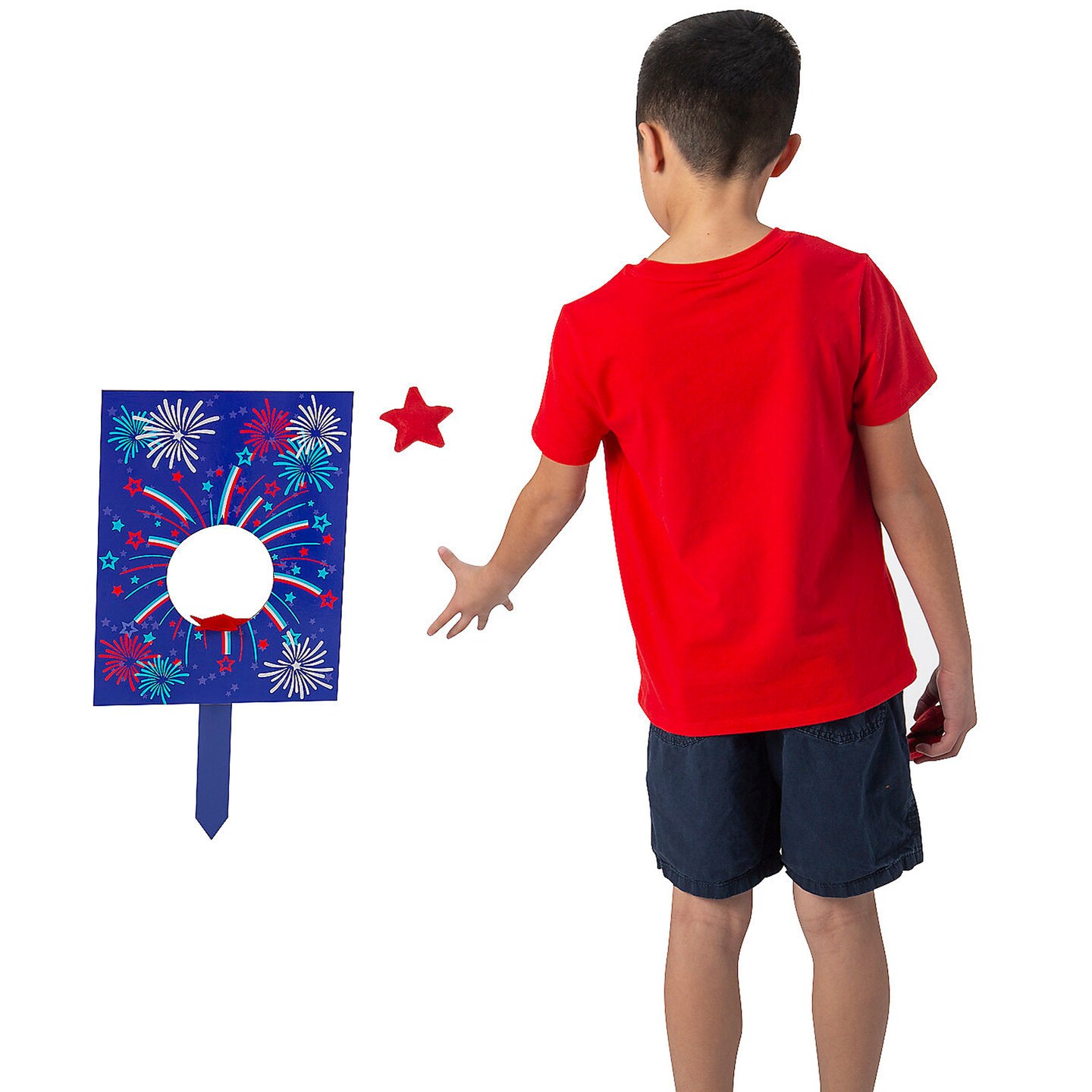 15 1/4&#x22; x 19 1/2&#x22; Patriotic Star Bean Bag Toss Yard Game 7 Pieces