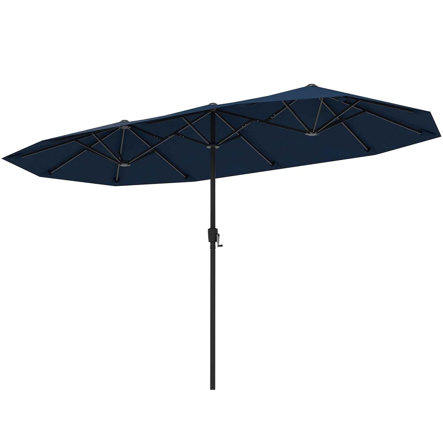 Double-Sided Patio Umbrella, Crank Handle and Sun-Protection Fabric
