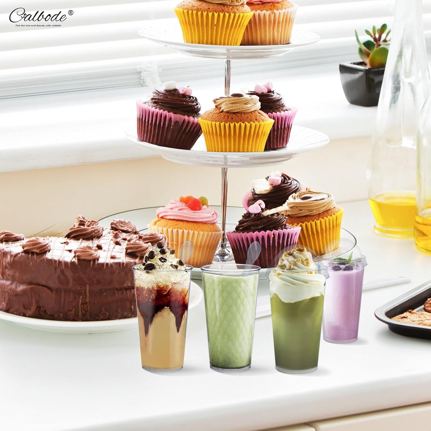 300 Pcs 3oz Mini Dessert Cups with Lids and Spoons -100 Sets; Clear Plastic Disposable Parfait Cups, Small Serving Bowl for Parties Desserts Appetizers, Catering, Wedding, Dessert Shops