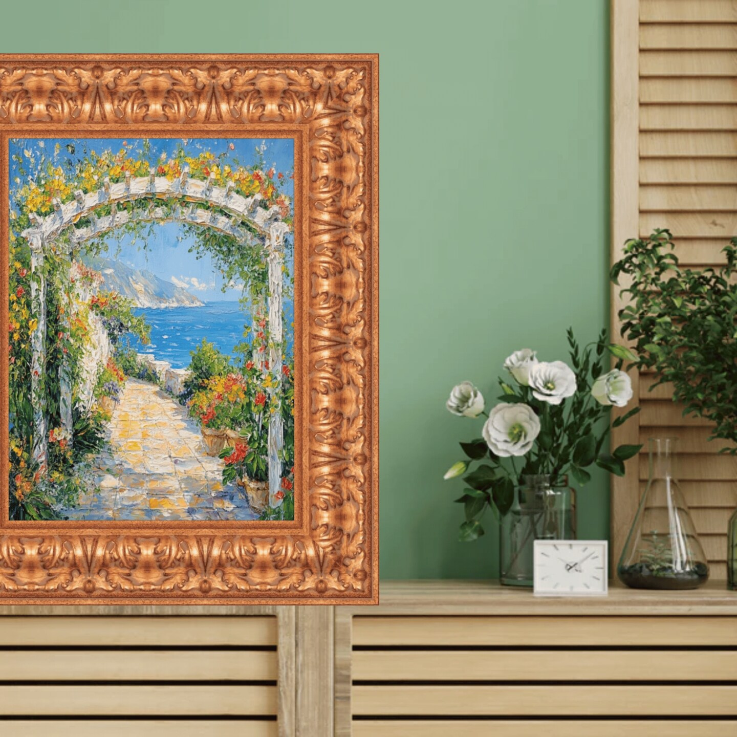 Ornate Wide Antique Gold Picture Frame 11x14 frame