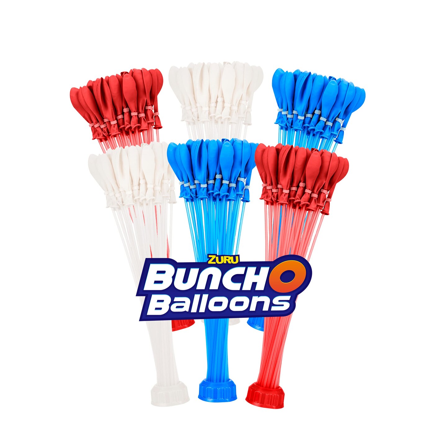 Bunch O Balloons Rapid-Filling Red, White and Blue Water Balloons 6 Pack (100 Balloons)