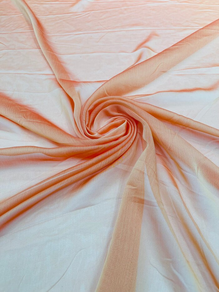 1 yard Two Tone Sheer Chiffon Fabric for Dresses Scarves Drapes Overlays Special Occasion
