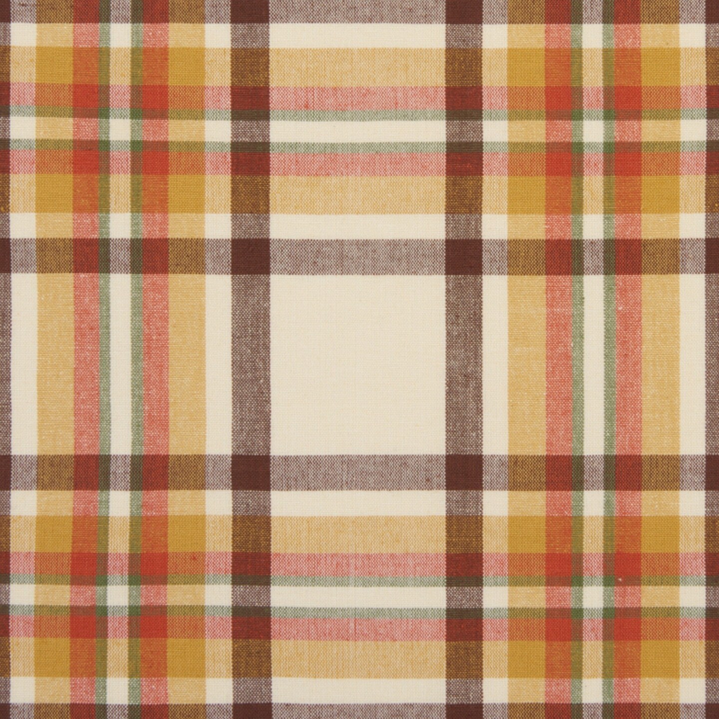 Threadmade Home Russet Harvest Woven Plaid Tablecloth, Multicolor - 52"W x 70"L