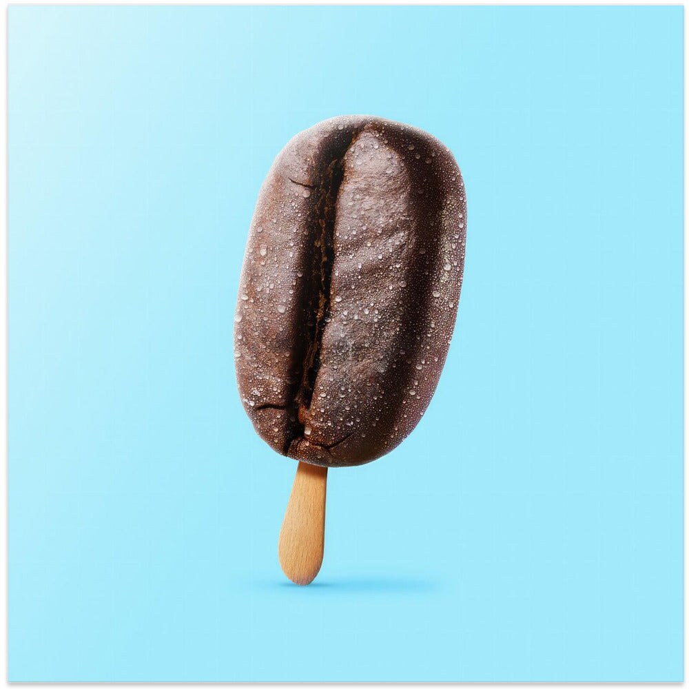 Ice Ice Coffee Square Canvas Art | Modern Home Wall Decor 24x24 Canvas - Corporate Office Art