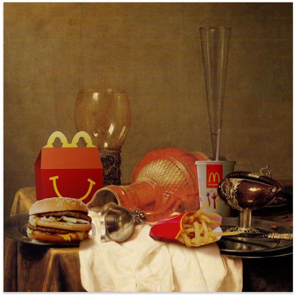 Classic dinner Square Canvas Art | Modern Home Wall Decor 24x24 Canvas - Corporate Office Art