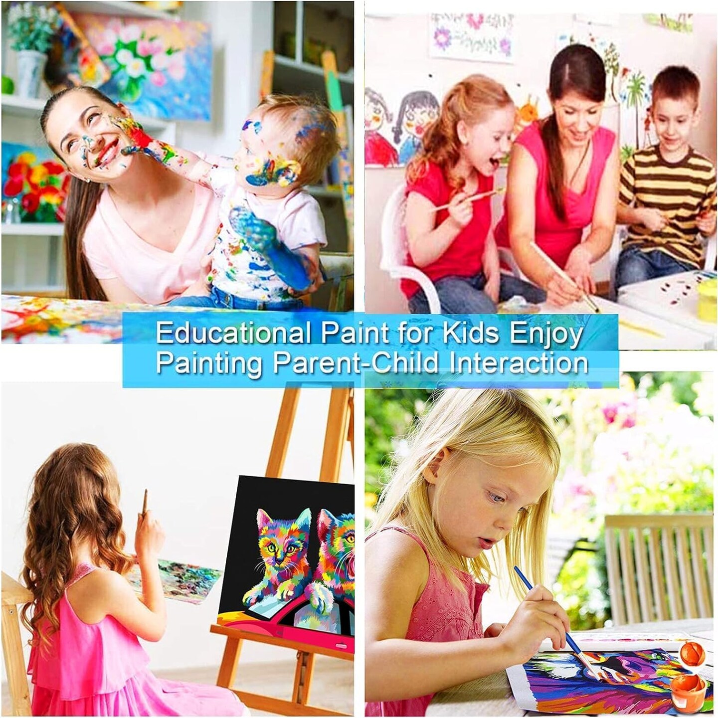 Paint by Numbers for Kids & Adults & Beginner Painting Gift Kits - L 16"×W 20" Colorful Tiger