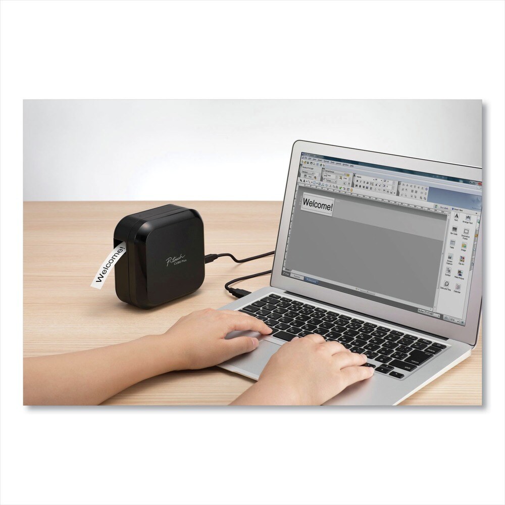 Brother P-Touch PT-P710BT CUBE 5 in. x 2.6 in. x 5 in. 20 mm/s Print Speed Wireless Label Maker