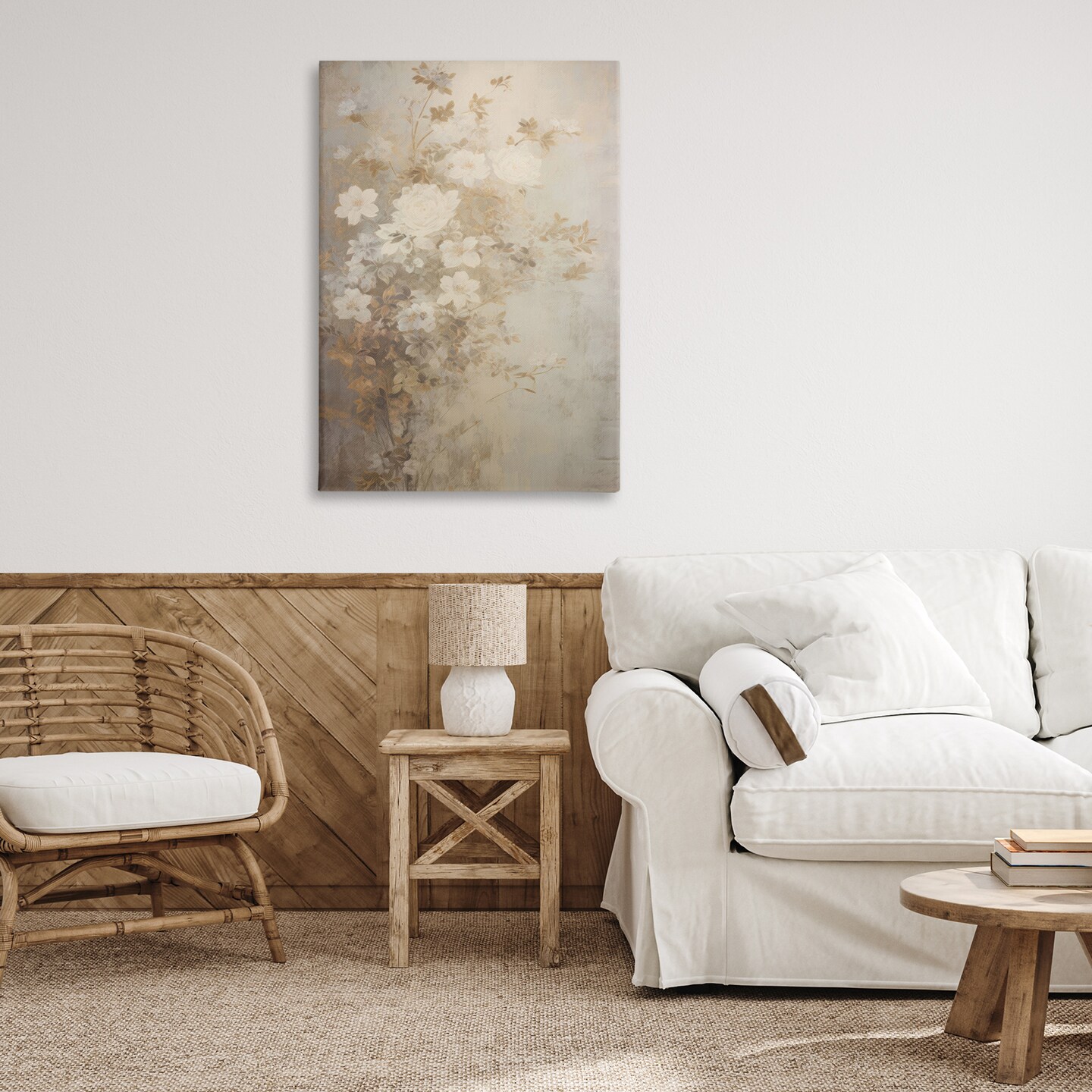 Stupell Industries Muted Vintage Florals Canvas Design by LSR Creative Studio