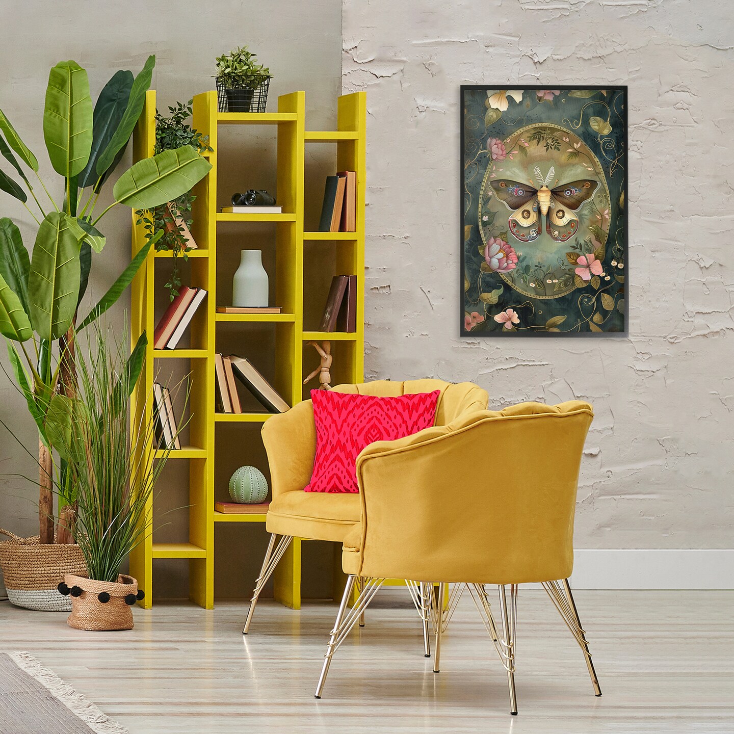 Stupell Industries Ornate Victorian Moth Framed Giclee Design by The Dutch Lady