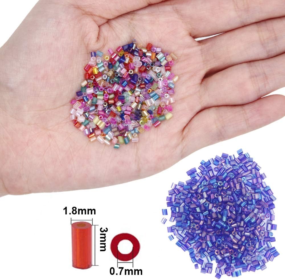 14400pcs Tube Beads Bugle Glass Seed Beads