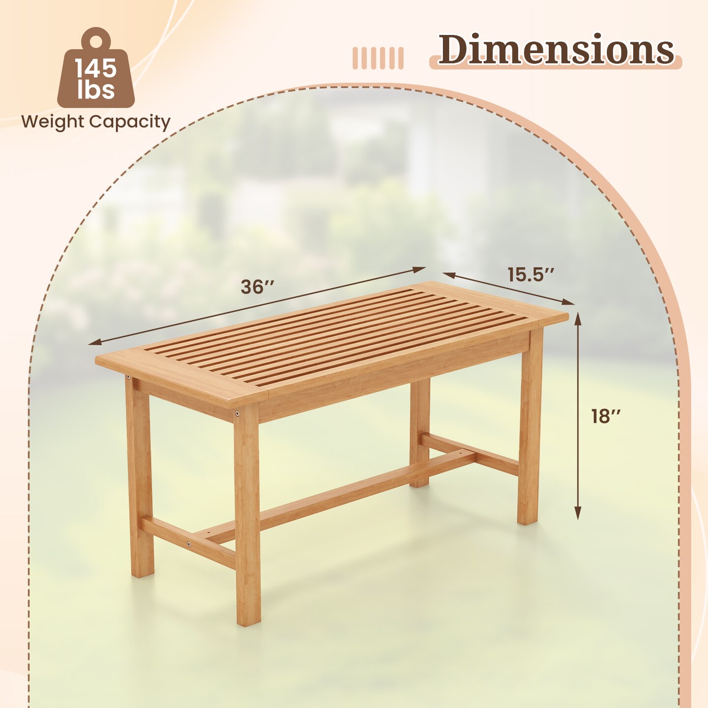 Natural Teak Wood Coffee Table with Slatted Top, Cross Structure and Outdoor Use