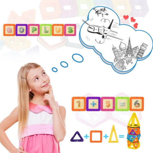 Magnetic Geometric Building Blocks Set for Kids &#x2013; Develop Logic and Creativity
